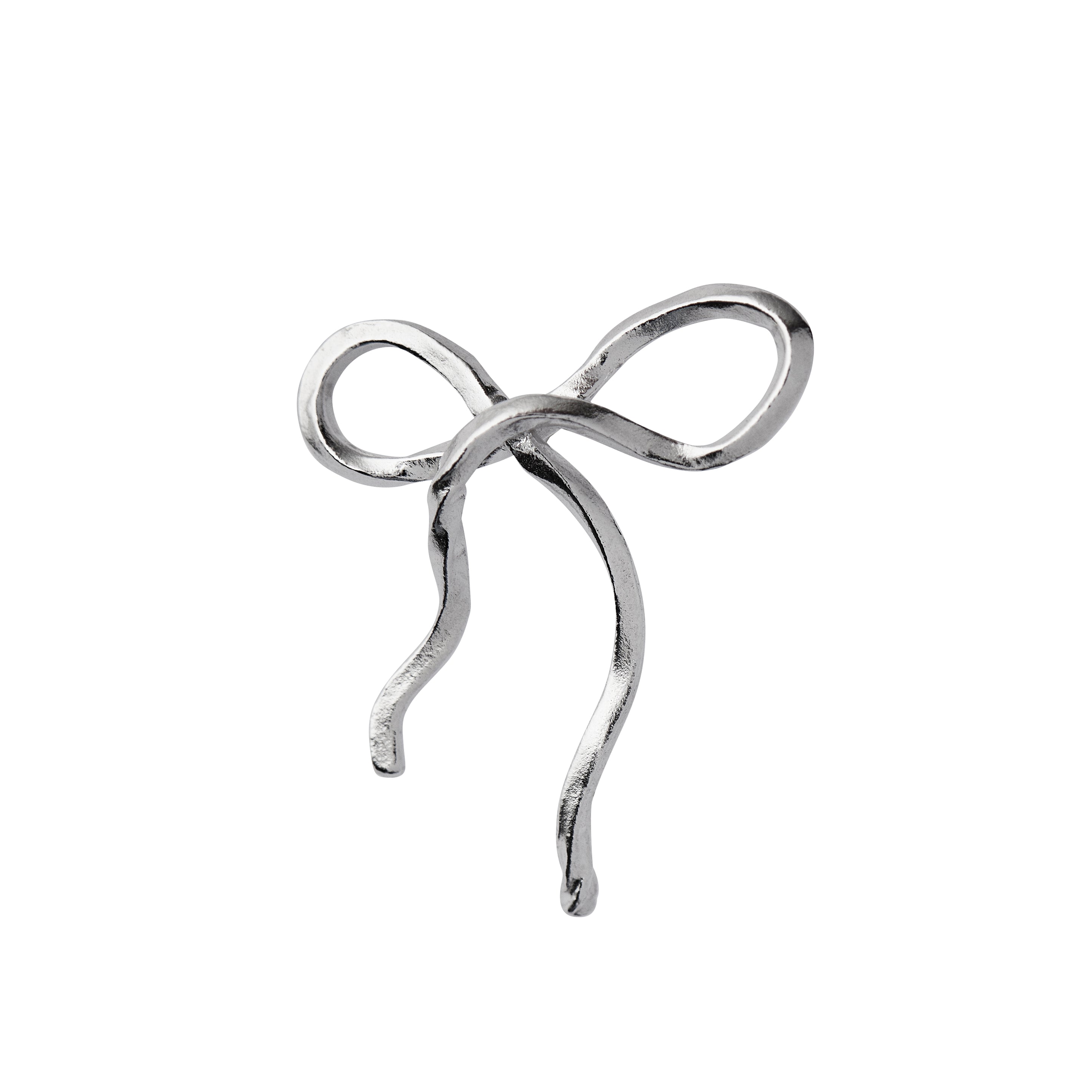 Flow Bow ørering - sølv